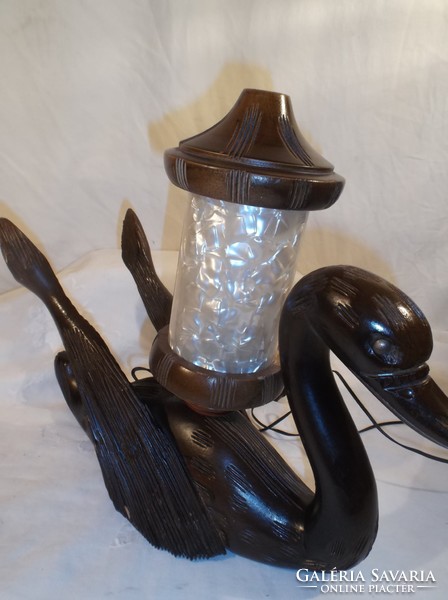 Lamp - hand carved - 40 x 32 x 15 cm - old - English - beautiful - flawless