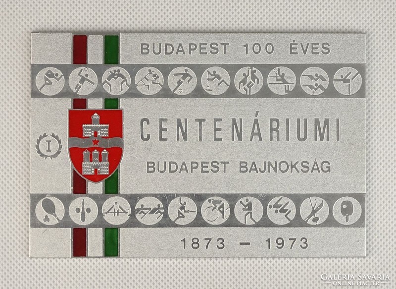 0V644 Centenáriumi Budapest Bajnokság emlékplakett