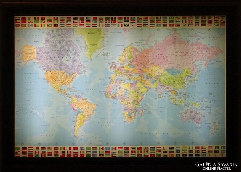 0V841 Világítós világtérkép 75 x 105 cm