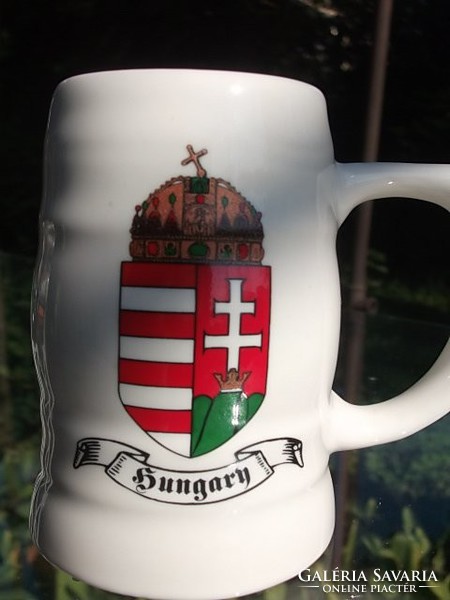Új Árpád sávol magyar címeres mini sörös krigli-korsó ajándéknak való