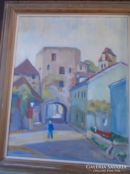 SL. szignóval olajvászon festmény 56 x 47 cm