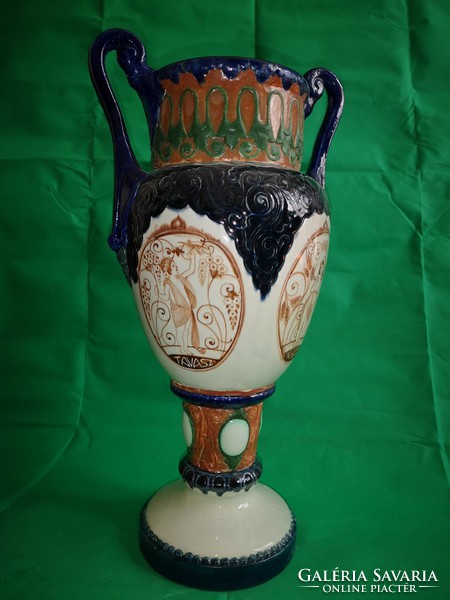 Vase - with art nouveau representation wine stool 44 cm