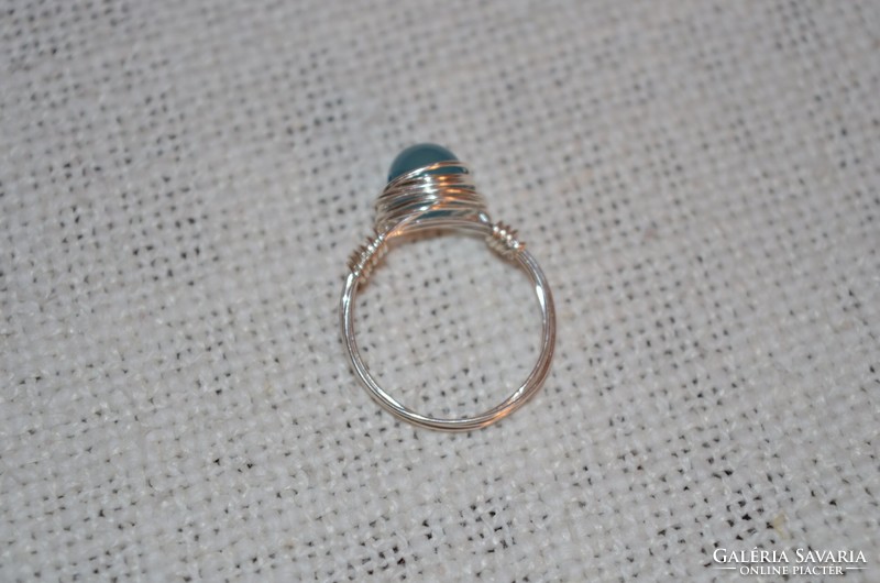 Silver plated wire ring 04