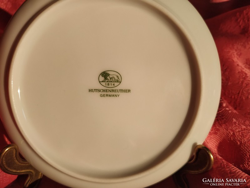 Flower-patterned porcelain bowl, plate, glass coaster