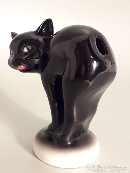 At a bargain price! Goebel porcelain leaf opener black cat cat 50's