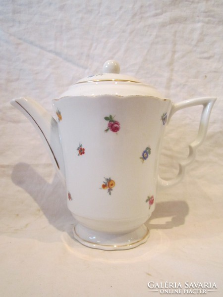 Zsolnay small floral porcelain tea coffee pot spout