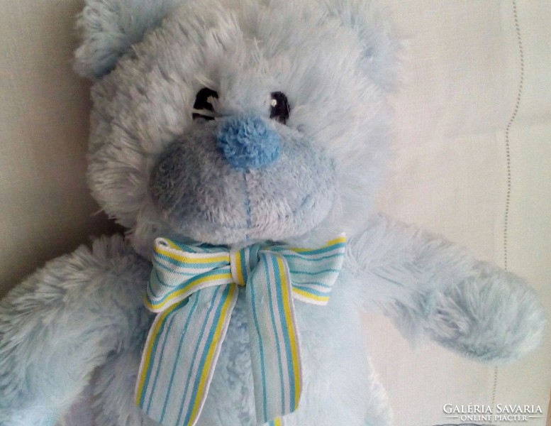 My first teddy, light blue, 28 cm high