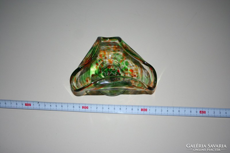 A wonderful green Murano glass ashtray