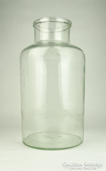 0W102 Régi nagyméretű fújt uborkás üveg 6 literes