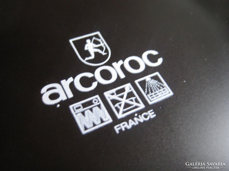 Arcoroc, French, artistic, flat, glass plate, 25 cm