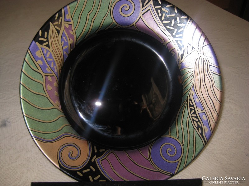 Arcoroc, French, artistic, deep, glass plate, 22.5 cm