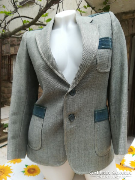 Pretty suit jacket-women's top corduroy with elbow pads size 36