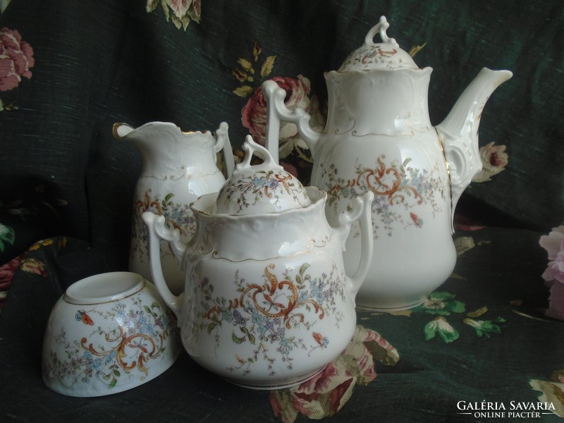 Art Nouveau hand-painted tea-coffee set.