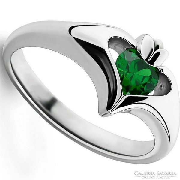 Zöld köves gyűrű 9-es  (59-es)