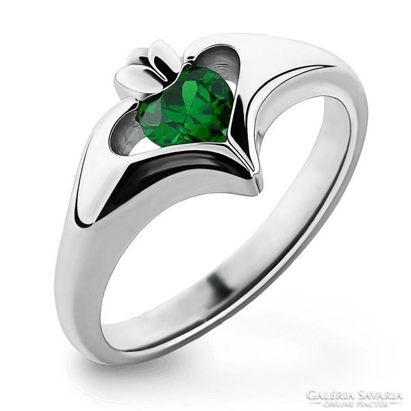Zöld köves gyűrű 9-es  (59-es)
