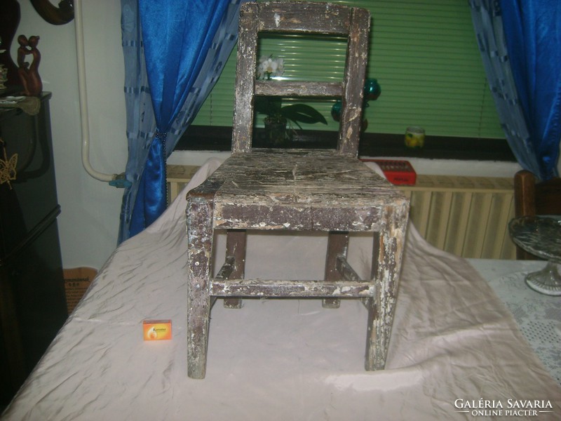 Old pine children's chair, small chair, children's chair