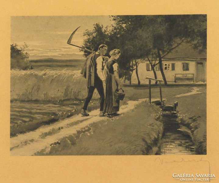 Német festő 1930 körül : Hazatérés