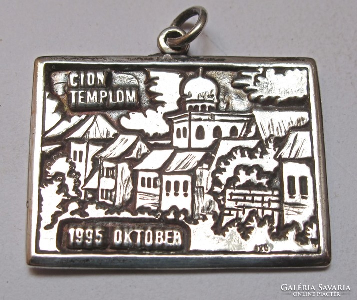 'Cion templom 1995 október',Nagyvárad.Ezüst medál/függő.