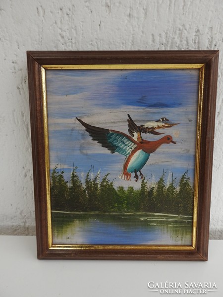 Wild ducks - oil painting