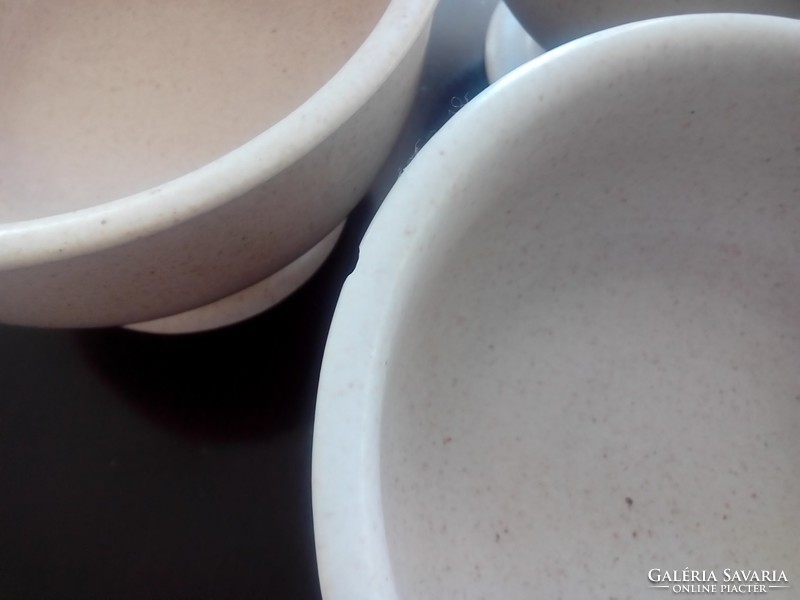 Retro stoneware pudding cups 6 pcs