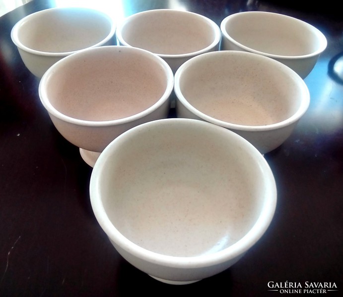 Retro stoneware pudding cups 6 pcs