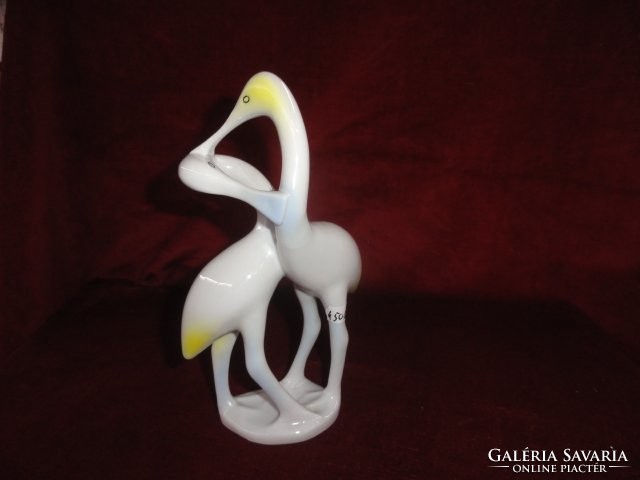 Hollóház porcelain, figural sculpture, pair of spoons, 22 cm high. He has!