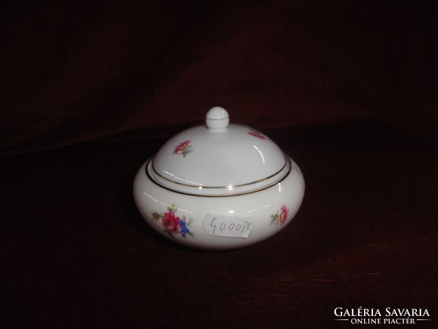 Raven house porcelain, sugar bowl, flower pattern. Stored in a display case. He has!