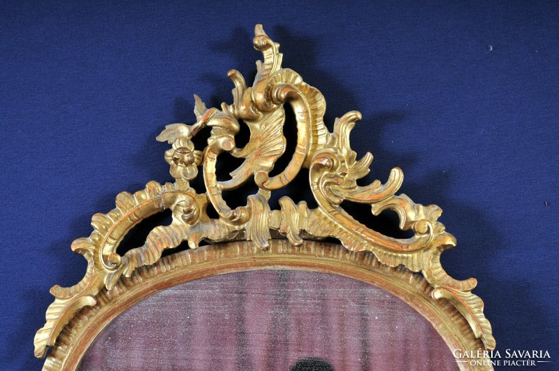 Aranyozott barokk tükör keret, 19. század