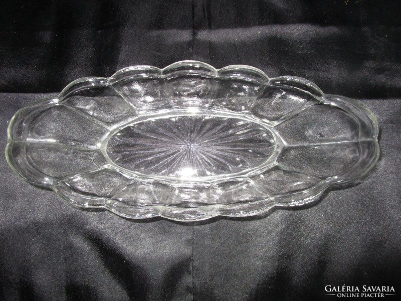 Art deco deco oval polished glass coffee house serving bowl centerpiece is extremely spectacular