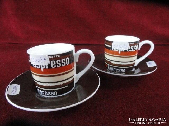 German porcelain espresso cup + placemat. Espresso with inscription. He has!