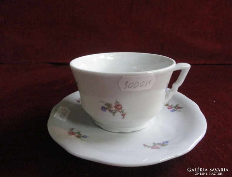 Zsolnay porcelain teacup + placemat. Antique piece with elf ears. He has!