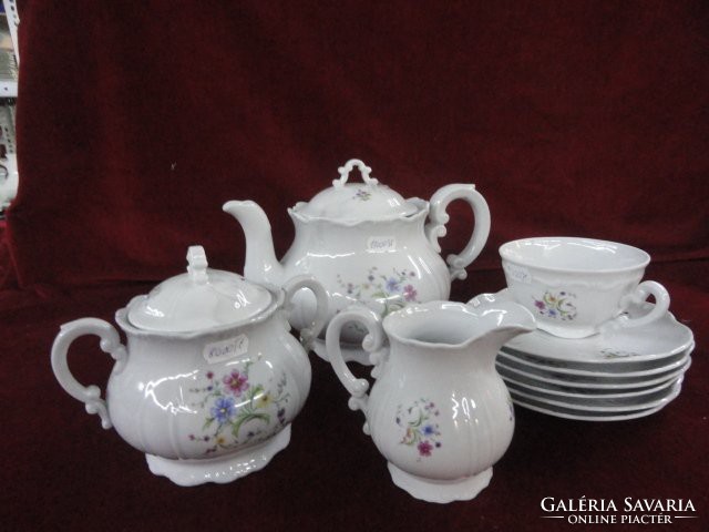 Zsolnay porcelain tea set (incomplete) with antique, shield seal. He has!