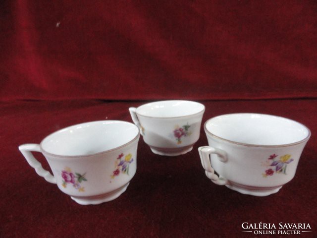 Zsolnay porcelain coffee cup with colorful flowers. He has!