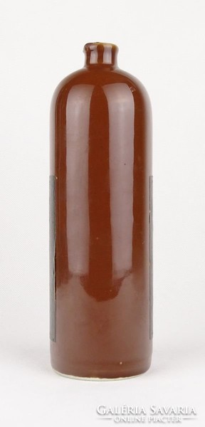 0X521 Régi rigai fekete balzsamos kerámia palack