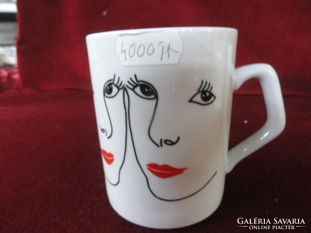 Zsolnay porcelain mug with a picture of a female face. He has!