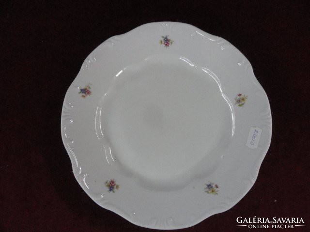 Zsolnay porcelain flat plate. Antique shield pattern with colorful floral pattern. He has!