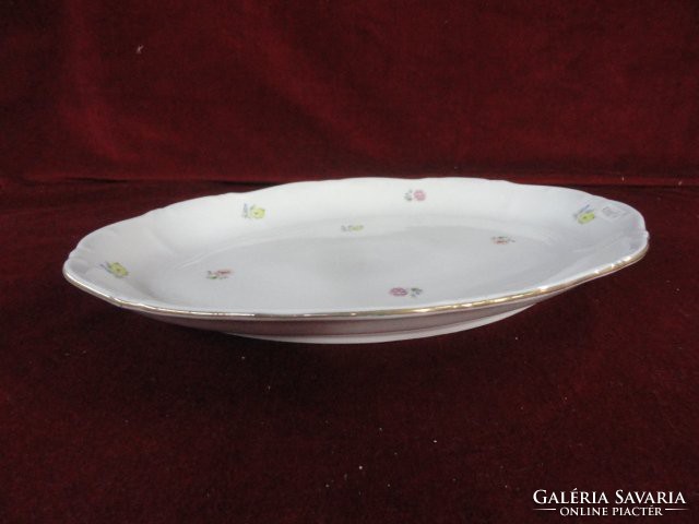 Zsolnay porcelain meat bowl with antique shield seal and gold border with colorful flowers. He has!