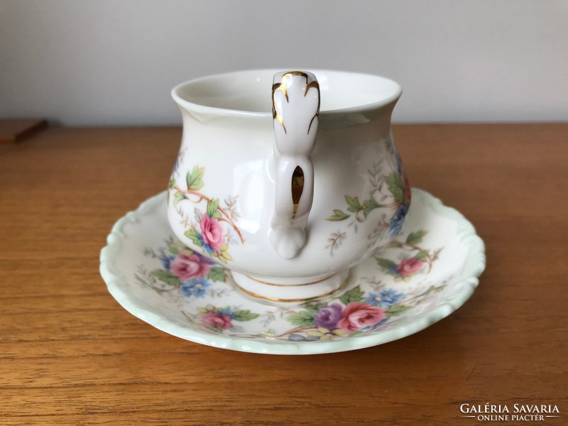 Csodaszép,Barokk  Extrém ritka Antik Royal Albert Angol porcelán komplett  6szem.teás/kávés/sütemény