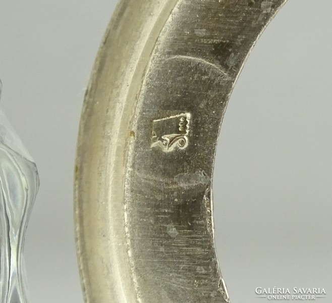0X707 Régi ezüstözött filigránozott pohár pár