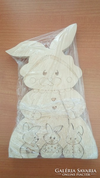 Mother bunny with her little ones spatial puzzle, puzzle tree, handicraft, Easter gift