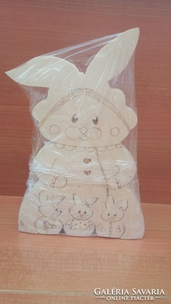 Mother bunny with her little ones spatial puzzle, puzzle tree, handicraft, Easter gift