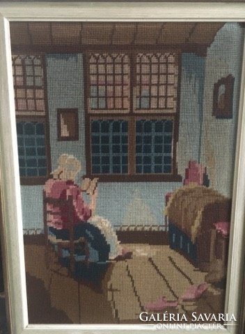 Antique large tapestry/tapestry picture