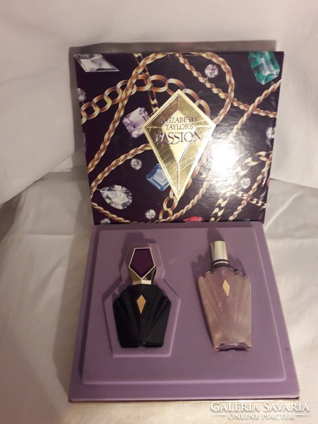 GYŰJTŐI RITKASÁG! Vintage Elizabeth Taylor's Passion edt + body lotion parfüm 44 ml dobozában