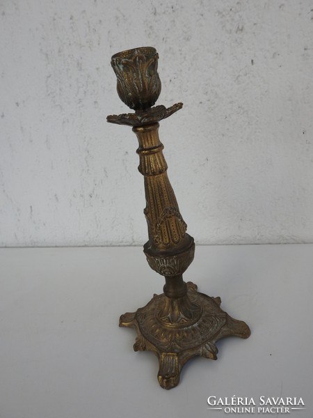 Antique Biedermeier copper candle holder