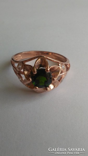 Chrome diopside 925 ring (56)