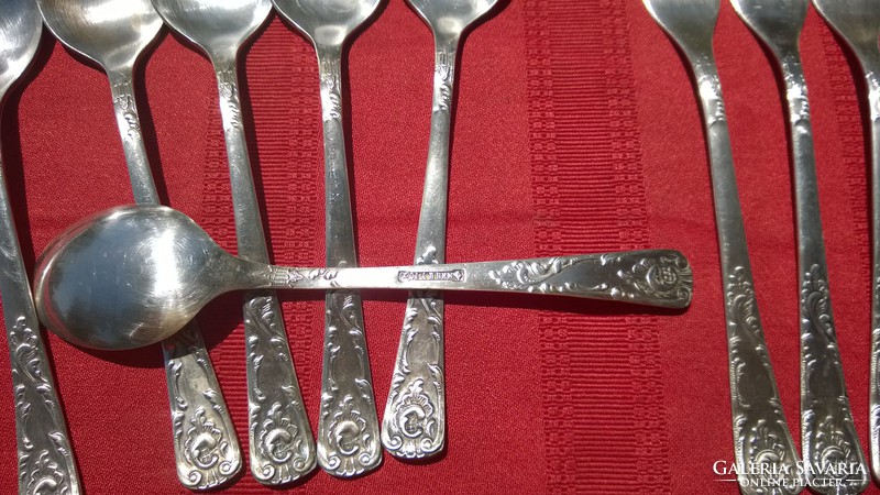 Silver-plated ornate cutlery set for dinner