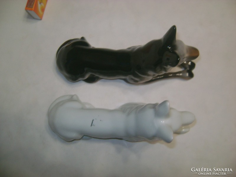 Porcelain dog figurine, nipp - two pieces together