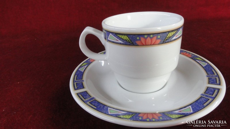Lilien porcelain austria. Modern coffee cup + placemat with blue border. He has!