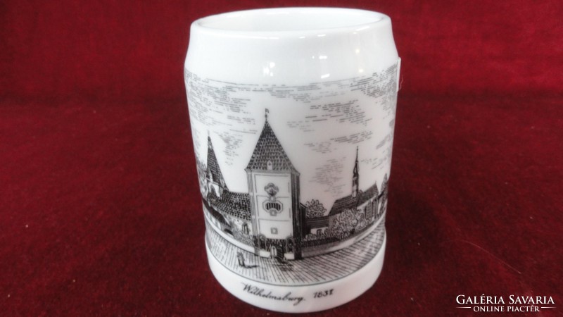 Lilien porcelain austria, beer mug, wilhelmsburg skyline. He has!