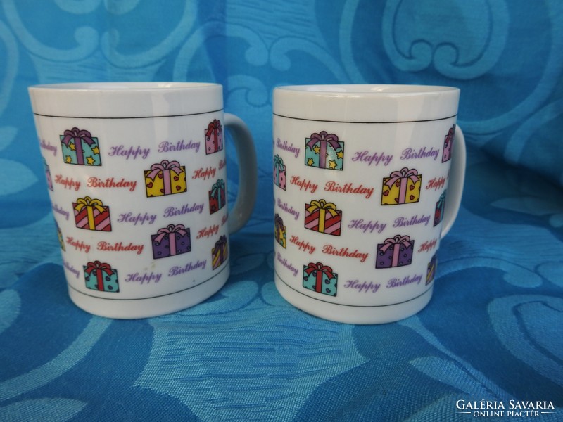 Gift cocoa cup - mug for a couple of birthdays: happy birthday